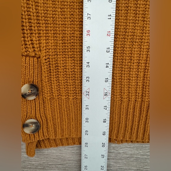 Madewell EUC Mockneck Knit Side-Button Pullover Sweater Size XS Wool Blend Brown - Picture 9 of 9